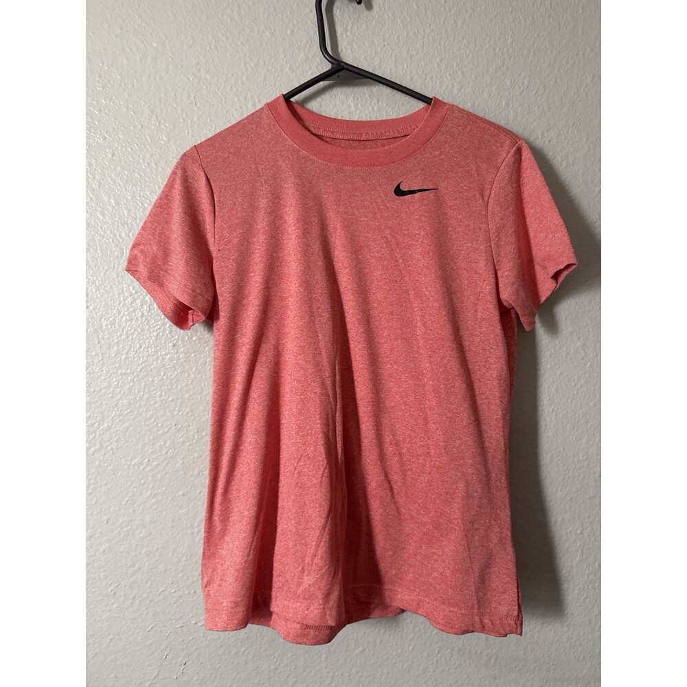 Nike The Nike Tee Dri-FIT T Shirt Medium Coral Heather Black Swoosh